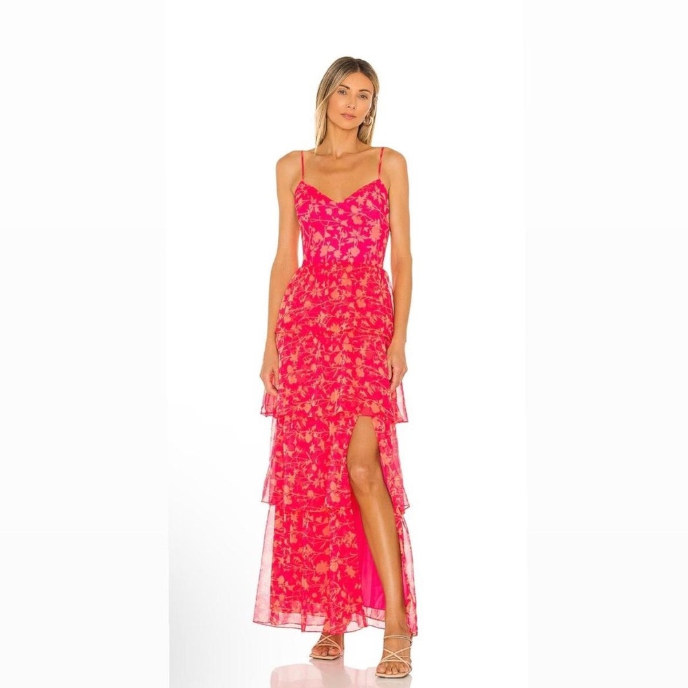 Elegant Pink Floral Women's Dress